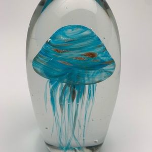 Jellyfish Blue and Gold Glitter, Glow In The Dark